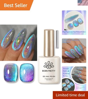 Esmalte en gel magnético para ojos en azul púrpura - 15 ml de larga duración, idea de regalo perfecta Foto 1 de 4