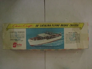VINTAGE STERLING MODEL KIT B7-7M CHRIS CRAFT 50’  CATALINA FLYING BRIDGE CRUISER - Picture 1 of 3