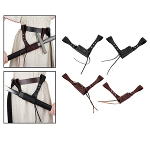 Leather Medieval Sword Frog Belt Hanger Rapier Renaissa - Picture 1 of 22