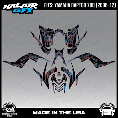 Graphics Kit for YAMAHA RAPTOR 700 (06-12) 16 MIL  Vizion Series - Smoke - Image 1 of 4