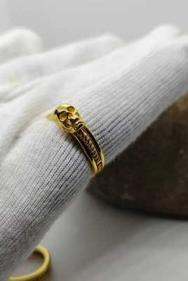 Bump Ring,Halloween Cute Spoon Ring,Band Ring,18KGold PlatingFlip ringBrass Ring - Image 1 of 4