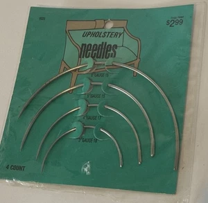 Vintage Dritz Polsternadeln 9020 verschiedene Messgeräte 15-18 gebogene Nadeln Neu - Bild 1 von 2