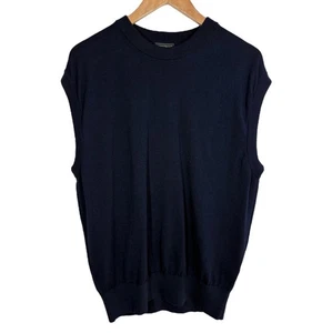 Longchamp Pullover Weste Herren Größe M dunkelblau Merinowolle Rundhals ärmellos - Bild 1 von 10
