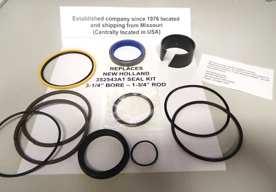 Replaces New Holland 352543A1 Seal Kit (3-1/4" Bore x 1-3/4" Rod) - Image 1 of 3