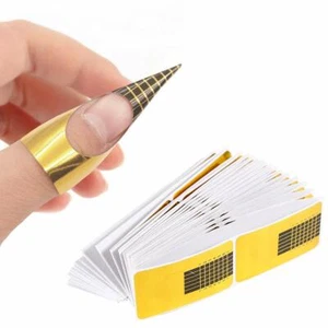 200 PCS Nail Form Stickers, Acrylic Nail Extension Forms Self-Adhesive Poly Gel - Picture 1 of 7