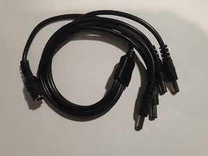 NEW 1 to 4 DC Power 4-Port Splitter Adapter Adaptor Cable for CCTV Camera System - Picture 1 of 6