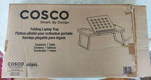 COSCO Folding Activity Tray LAPTOP, Bed Table Food Table Black Cup Phone Holder - Picture 1 of 8