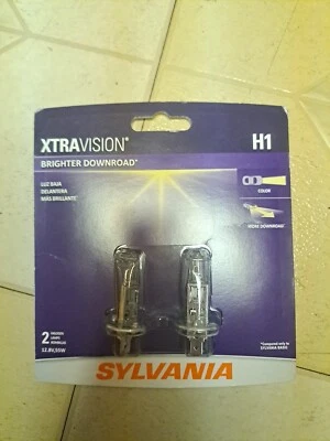 Sylvania H1 XtraVision H1XV.BP2 Halogen Headlight Pair Set 2 Bulbs New - Image 1 of 3