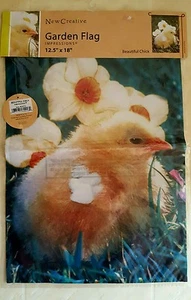 IMPRESSIONEN GARTENFAHNE Ostern Baby Küken Frühling "schönes Küken" 12,5 x 18 NEU - Bild 1 von 1