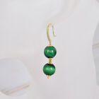 14mm Green Tigers Eye Smooth Round Necklace 18.5' Cz Pave Clasp Earrings Sets