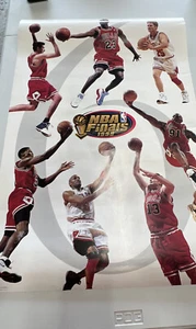 Chicago Bulls Michael Jordan NBA Finals 1998 Champions 23x35 Poster Costacos - Picture 1 of 12