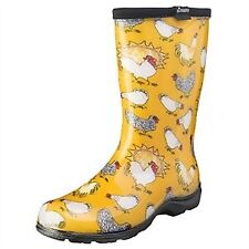 Sloggers Women's Garden Boot Chickens Daffodil Yellow Size 6 Style 5016CDY06