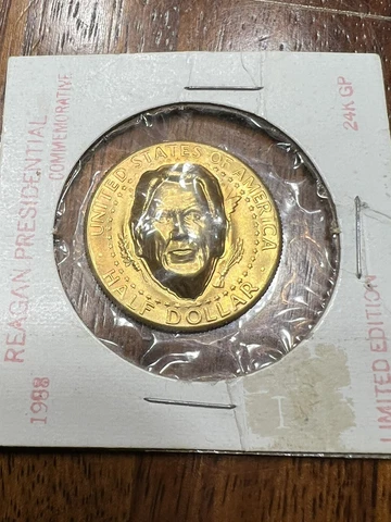 Ronald Regan  3D Half Dollar DETAILED HIGH RELIEF Repousse Pop-Out Coin Cover