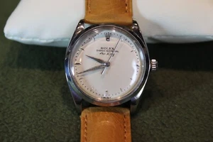 Vintage Rolex Air King 5500 34mm Stainless Steel Automatic Wristwatch Ca. 1952 - Picture 1 of 9