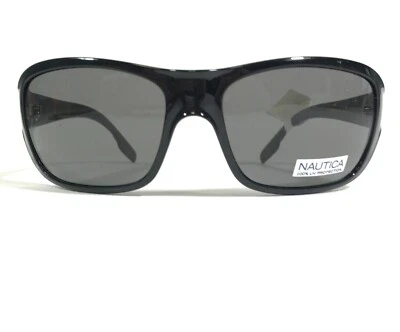 Gafas de sol Nautica ST.CROIX 300 marcos cuadrados negros con lentes grises 61-16-125 Foto 1 de 4