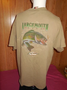 BA5 Vtg Quality Classics T Shirt Size XL White Freshwater Large Mouth Bass - Picture 1 of 7