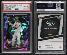 2023 National Convention VIP Gold Pack Purple Sparkle Prizm /50 Aaron Rodgers #4