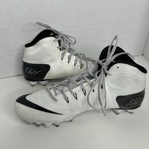 Nike CJ3 Flyweave Elite TD Football Cleats White Black Calvin Johnson Size 13 - Picture 1 of 7
