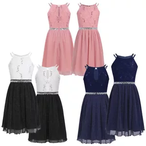 Kinder Mädchen Kleid Hochzeit Prinzessin Kleider Tulle Spitzenkleid Partykleid - Bild 1 von 111