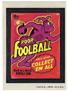 1973 Topps Wacky Packages 3a serie 3 CARD FOOLBALL POVERO (calcio) tb nm-o/c - Foto 1 di 1