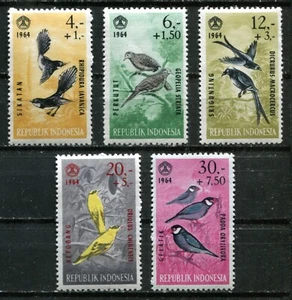INDONESIEN 1965, VÖGEL, SOZIALER TAG, Scott B160-B164, postfrisch - Bild 1 von 1