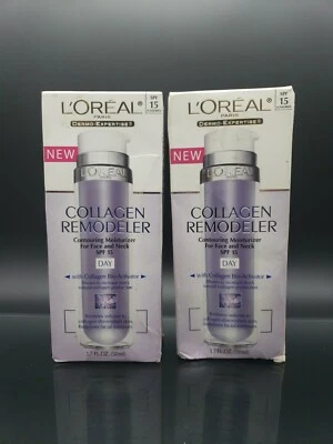 2 L'oreal Collagen Remodeler for Face & Neck SPF 15 Day 1.7 oz. DAMAGED BOX - Image 1 of 4