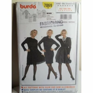 BURDA Sewing Pattern 7869 Misses Dress Made in Germany UNCUT SizeUS 6-18 Vintage - Picture 1 of 6