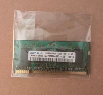 M470T2864QZ3-CE6 SAMSUNG LAPTOP MEMORY 1GB DDR2 PC2 5300S (CA64) - Image 1 of 2