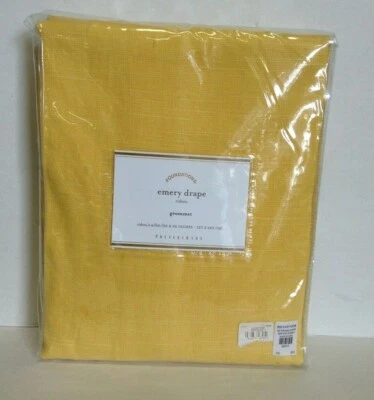 Pottery Barn PB Emery Linen Drape Panels Grommet Curtains 50x96 lining marigold - Image 1 of 4