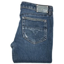 Diesel Cuddy Women's Ladies Jeans Stretch Slim Fit Button Fly W28 L34 Authentic