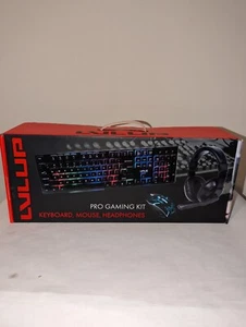 PRO GAMING KIT - LVLUP - LED BACKLIT Keyboard - Mouse - Earbuds - Open Box NEW - Picture 1 of 4