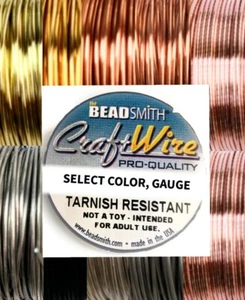 BeadSmith CraftWire Craft wire dead soft PRO-QUALITY Colors n Sizes JCE40C4F - Picture 1 of 48
