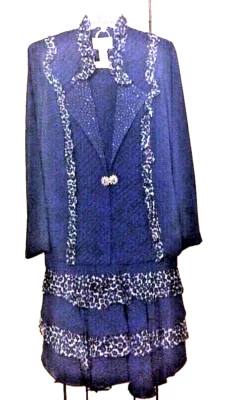 Tally Taylor Navt/Wht Women Suit New with Tags Size 8 - Image 1 of 4