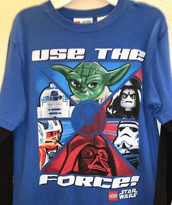 NWT ☀STAR WARS☀ Sz L 14/16 LEGO USE THE FORCE LONG SLEEVE t-shirt Boys - Picture 1 of 2