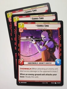 x3 Aurra Sing - TWI #166 - Star Wars Unlimited NM - Picture 1 of 1