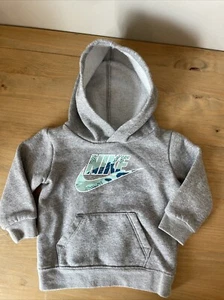 Sudadera con capucha gris Nike 12 meses - Imagen 1 de 5