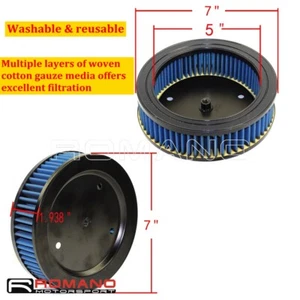 High Flow Round Air Filter Intake System Cleaner For Harley Sportsters 1989-1998 - Picture 1 of 8