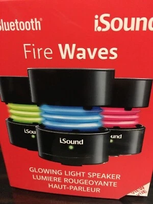 Wireless Bluetooth Speaker Rechargeable Color Changing iSound Black - Image 1 of 3