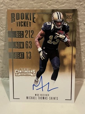 2016 Panini Contenders Rookie Ticket #330 Michael Thomas Rookie Auto Autograph - Image 1 of 2