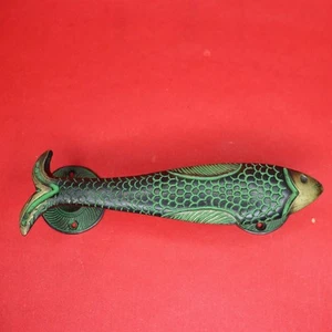 Fish Shape Antique Style Handmade Brass Wardrobe Cabinet Door Handle & Pull Knob - Picture 1 of 11