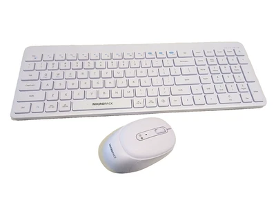 Bluetooth Wireless Keyboard and Mouse Combo Rechargeable Silent Click purple - Image 1 of 4