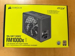 Corsair RM1000x Shift 1000W 80 Plus Gold ATX 3.1 PCIe 5.0 Power Supply w 12VHPWR - Afbeelding 1 van 10