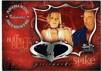Buffy TVS Connections Dual Pieceworks Card PWC-1 Buffy & Spike Skirt & Pants - Image 1 of 2
