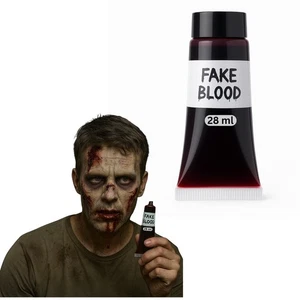 Fake Blood Tube 28ml Red | Halloween Vampire Zombie SFX Makeup for Face Body - Picture 1 of 11