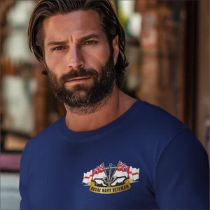 Royal Navy Veteran Armed Forces Logo Premium Quality Sweatshirt - Picture 1 of 6