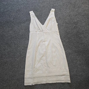 Lilly Pulitzer Dress Womens 8 White Eyelet Lace V Neck Fitted Coastal Capsule - Picture 1 of 8