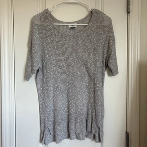 Suéter Old Navy para mujer gris tejido manga 1/2 - talla L - Imagen 1 de 6