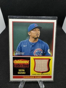 2025 Topps Heritage Seiya Suzuki Clubhouse Collection Relic #CCR-SS Cubs - Bild 1 von 2
