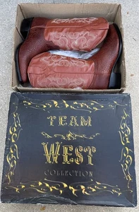 Team West Herren Größe 10,5 29,5 Leder Western Cowboystiefel Cahuama 170 J Zehe EE+ - Bild 1 von 9