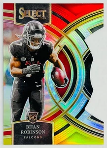 2023 Select Bijan Robinson Premier Level Red Yellow Die-Cut #180 RC Falcons - Bild 1 von 3